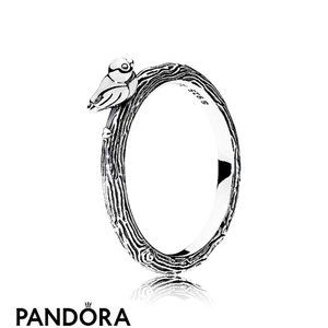 Pandora ALE 925 Sterling Silver Spring Bird Stackable Ring